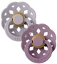 Set 2 suzete rotunde din latex BIBS Boheme Fossil Grey/Mauve (0-6 luni) foto