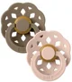 Set 2 suzete rotunde din latex BIBS Boheme Dark Oak/Blush (6-18 luni) foto