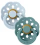 Set 2 suzete rotunde din latex BIBS Boheme Baby Blue/Island Sea (6-18 luni) foto