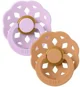 Set 2 suzete rotunde din latex BIBS Boheme Violet Sky/Pumpkin (6-18 luni) foto