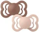 Set 2 suzete simetrice din silicon BIBS Supreme Woodchuck/Blush (6-18 luni) foto