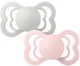 Set 2 suzete simetrice din silicon BIBS Supreme Haze/Blossom (6-18 luni) foto