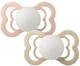 Set 2 suzete simetrice din latex BIBS Supreme Glow Blush/Vanilla (6-18 luni) foto