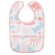 Baveta cu 2 fete si buzunar BabyJem Pink Puzzle, 24x35 cm foto