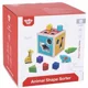Cub-sorter din lemn Tooky Toy Animale foto