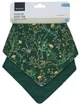 Набор из 2 муслиновых нагрудников KikkaBoo Secret Garden Green foto