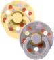 Set 2 suzete rotunde din latex BIBS LIBERTY Strawberries and Cream - Pale Butter Mix (0-6 luni) foto