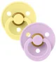Set 2 suzete rotunde din latex BIBS Colour Sunshine/Violet Sky (6-18 luni) foto