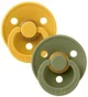 Set 2 suzete rotunde din latex BIBS Colour Honey Bee/Olive (0-6 luni) foto