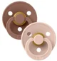 Set 2 suzete rotunde din latex BIBS Colour Woodchuck/Blush (6-18 luni) foto