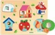 Puzzle din lemn in relief Djeco Casute foto