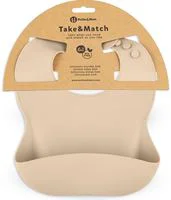 Baveta moale din silicon Petite&Mars Take&Match Desert Sand
