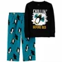 Carter's Set 2 piese Pijama bumbac si fleece Pinguin