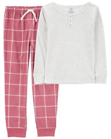 Carter's Set 2 piese Pijama bumbac si fleece foto