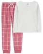 Carter's Set 2 piese Pijama bumbac si fleece foto