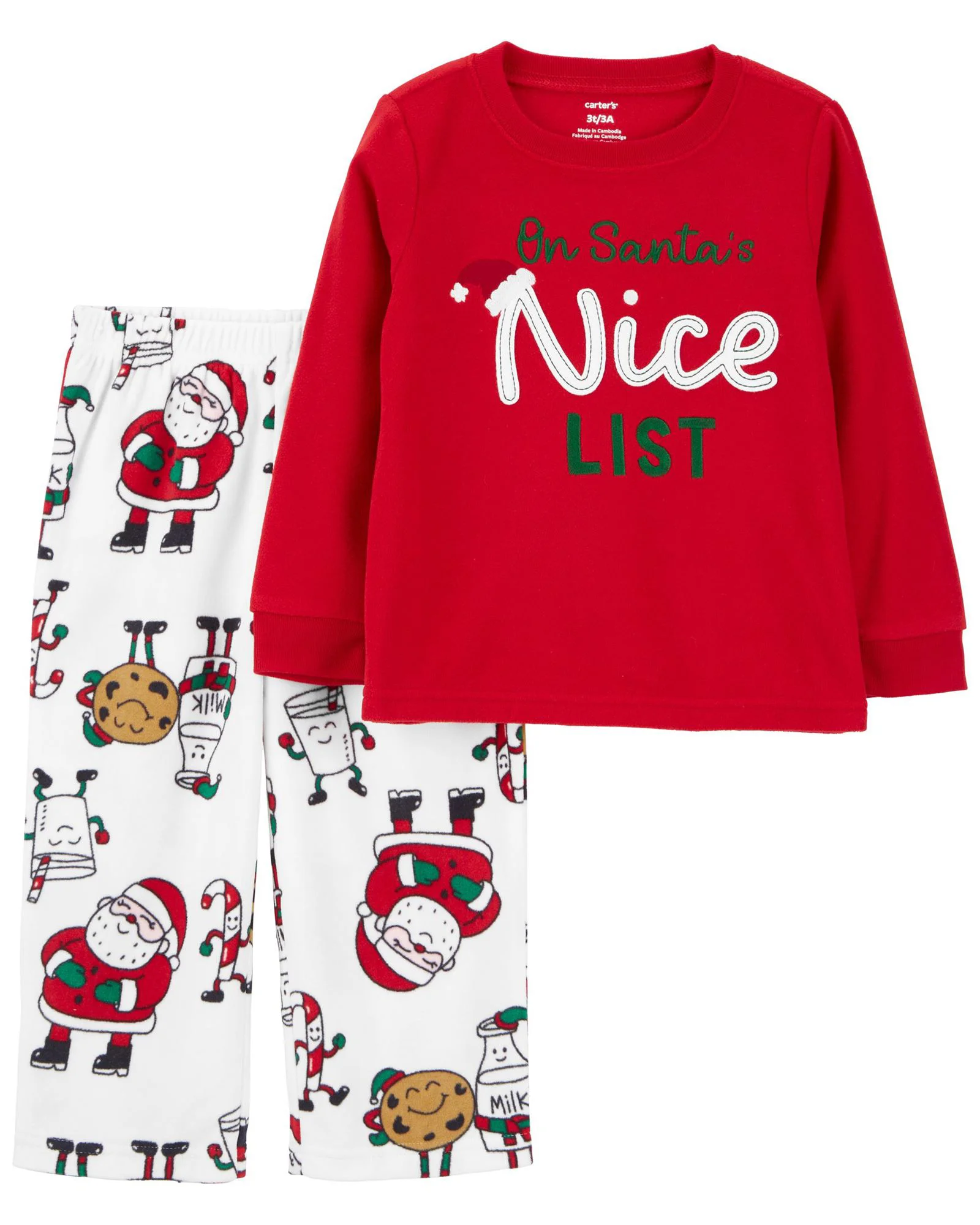Carter's Set 2 piese Pijama fleece Santa Cookies foto