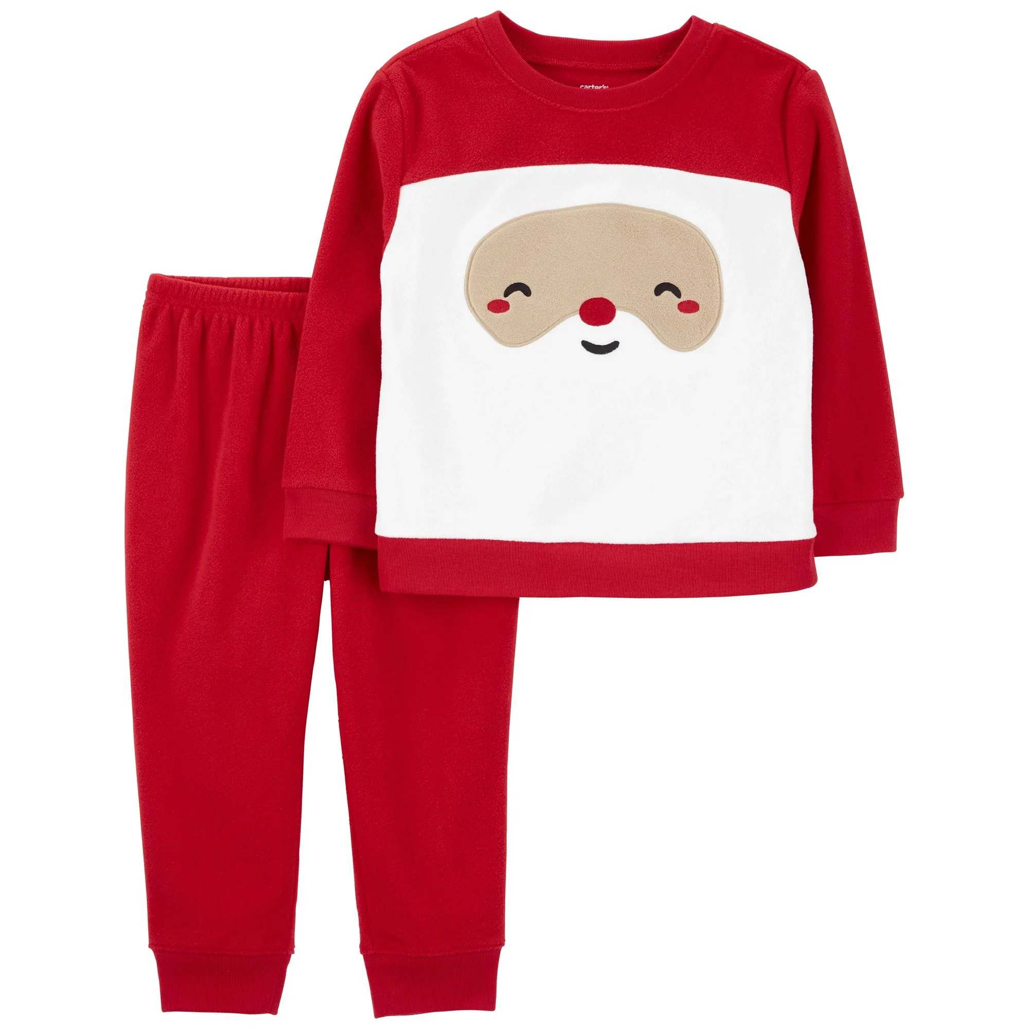 Carter's Set 2 piese Pijama fleece Mos Craciun foto
