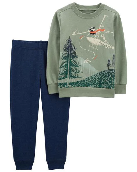 image for Carter's Set 2 piese Bluza si Pantaloni Elicopter foto
