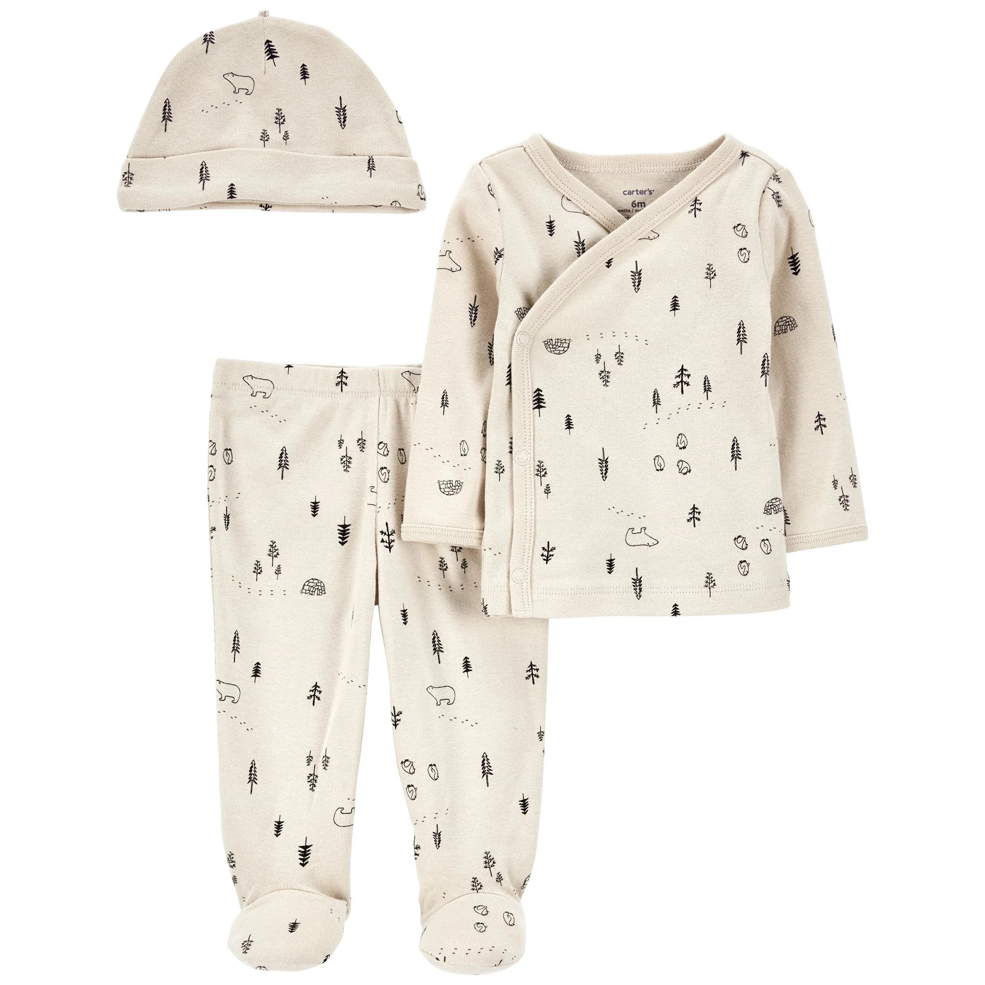 Carter's Set 3 piese - pantaloni, bluza si caciulita foto