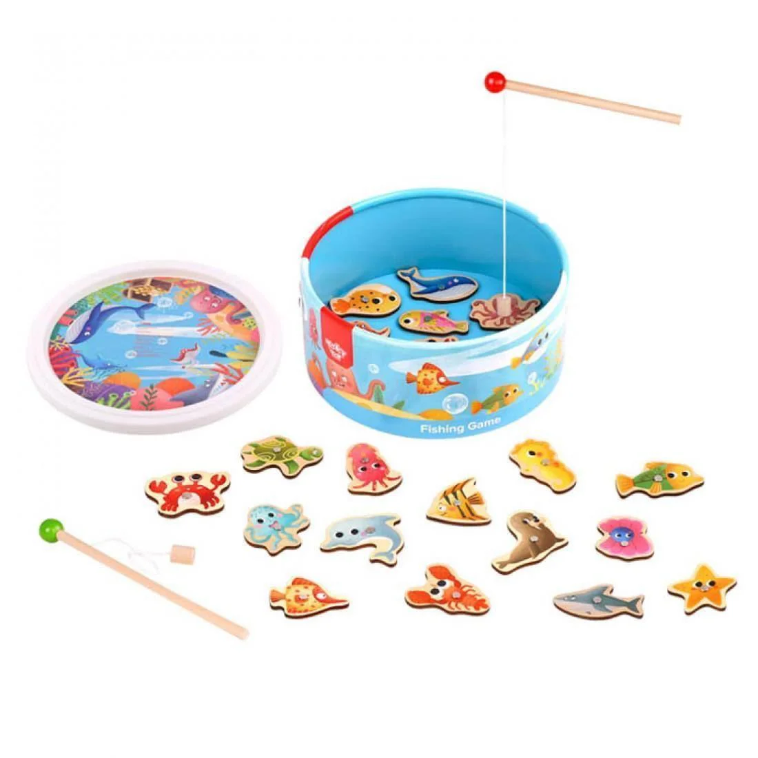 image for Деревянная игрушка Tooky Toy Рыбалка foto