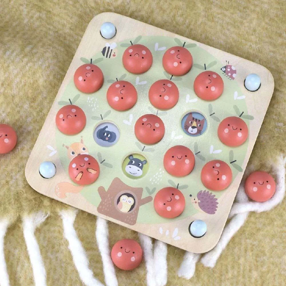 image for Деревянная игра на память Tooky Toy Яблоко foto