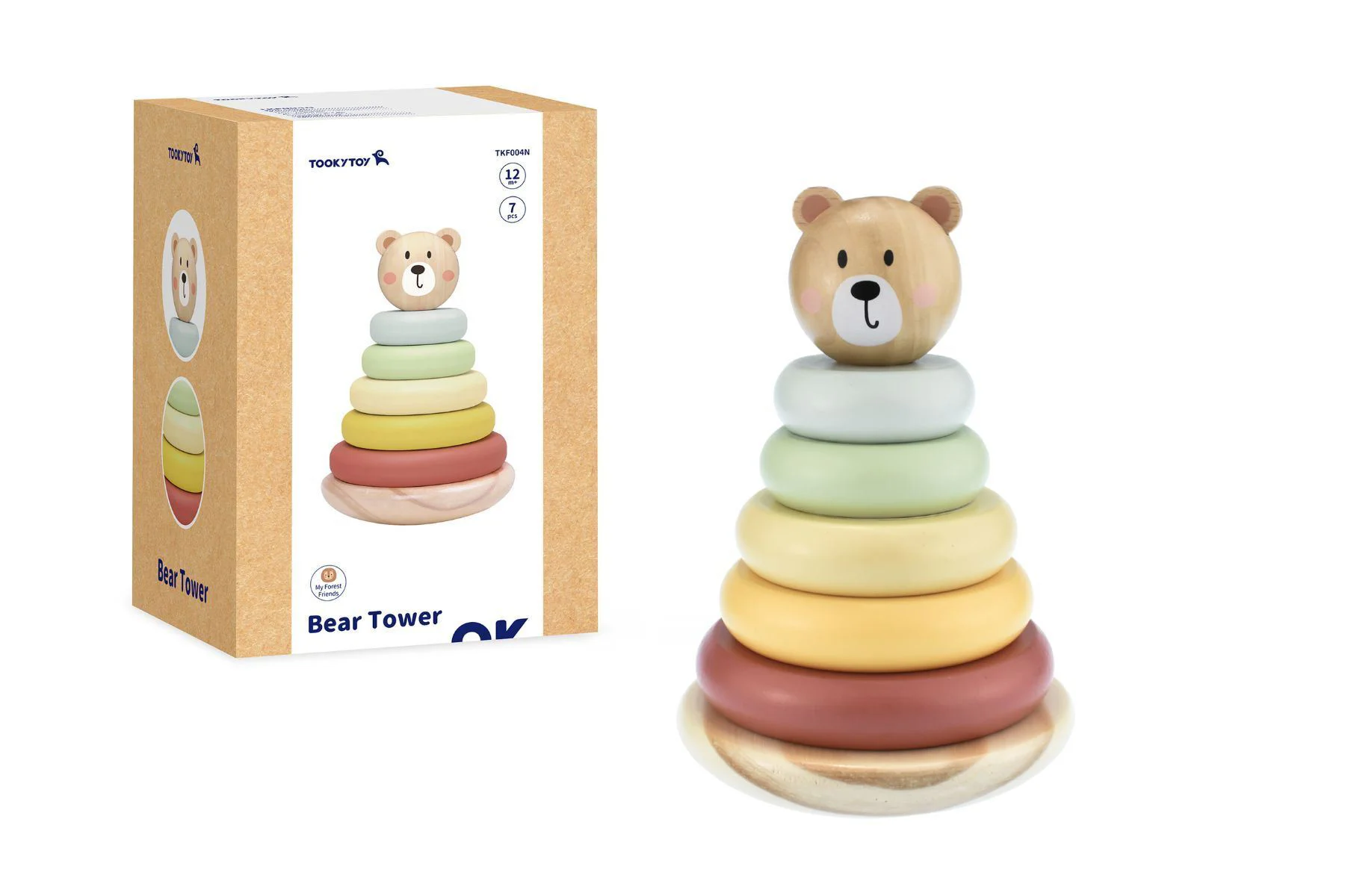 Jucarie din lemn Tooky Toy Ursuletul Teddy foto