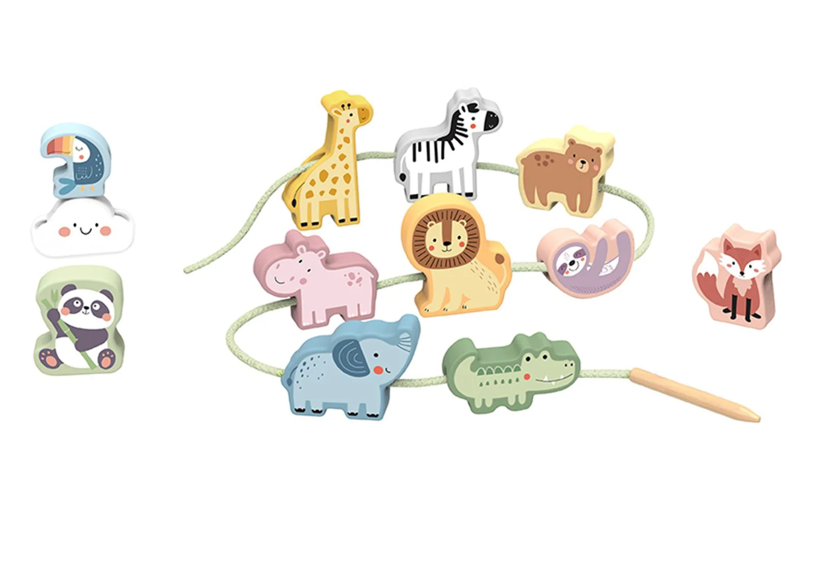 Jucarie din lemn Tooky Toy Animalele africii