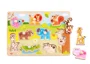 Puzzle din lemn Tooky Toy Animalute, 10 el.