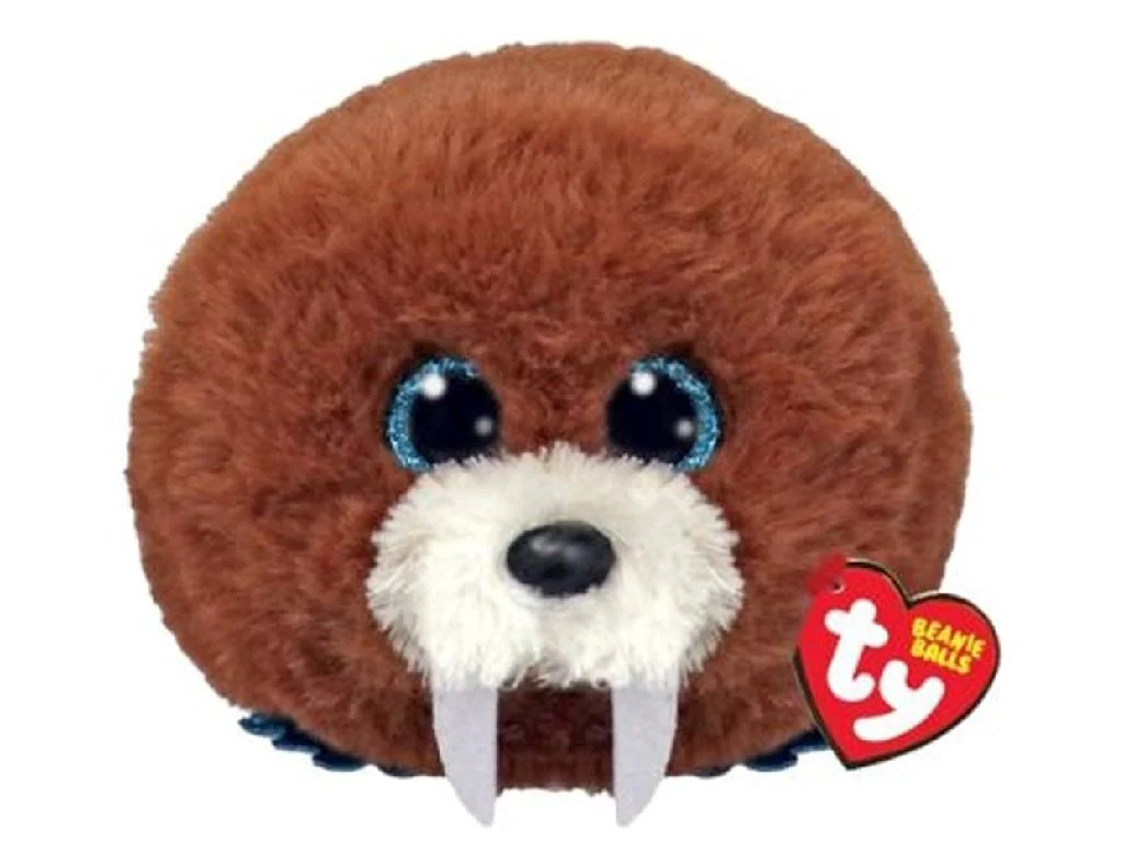Jucarie de plus TY Beanie Balls Morsa Hank, 10 cm foto