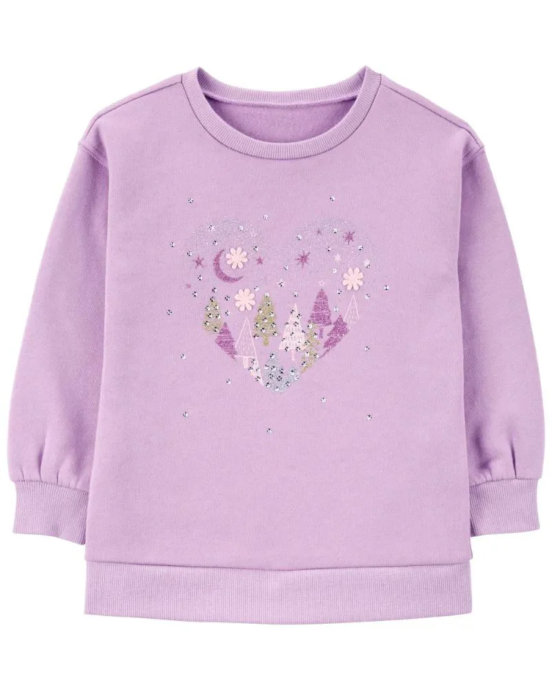 Carter's Флисовая толстовка Mauve Pink Heart