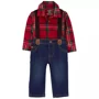 Carter's Set 3 piese Body tip camasa, pantaloni si bretele