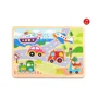Puzzle din lemn cu sunet Tooky Toy Transport