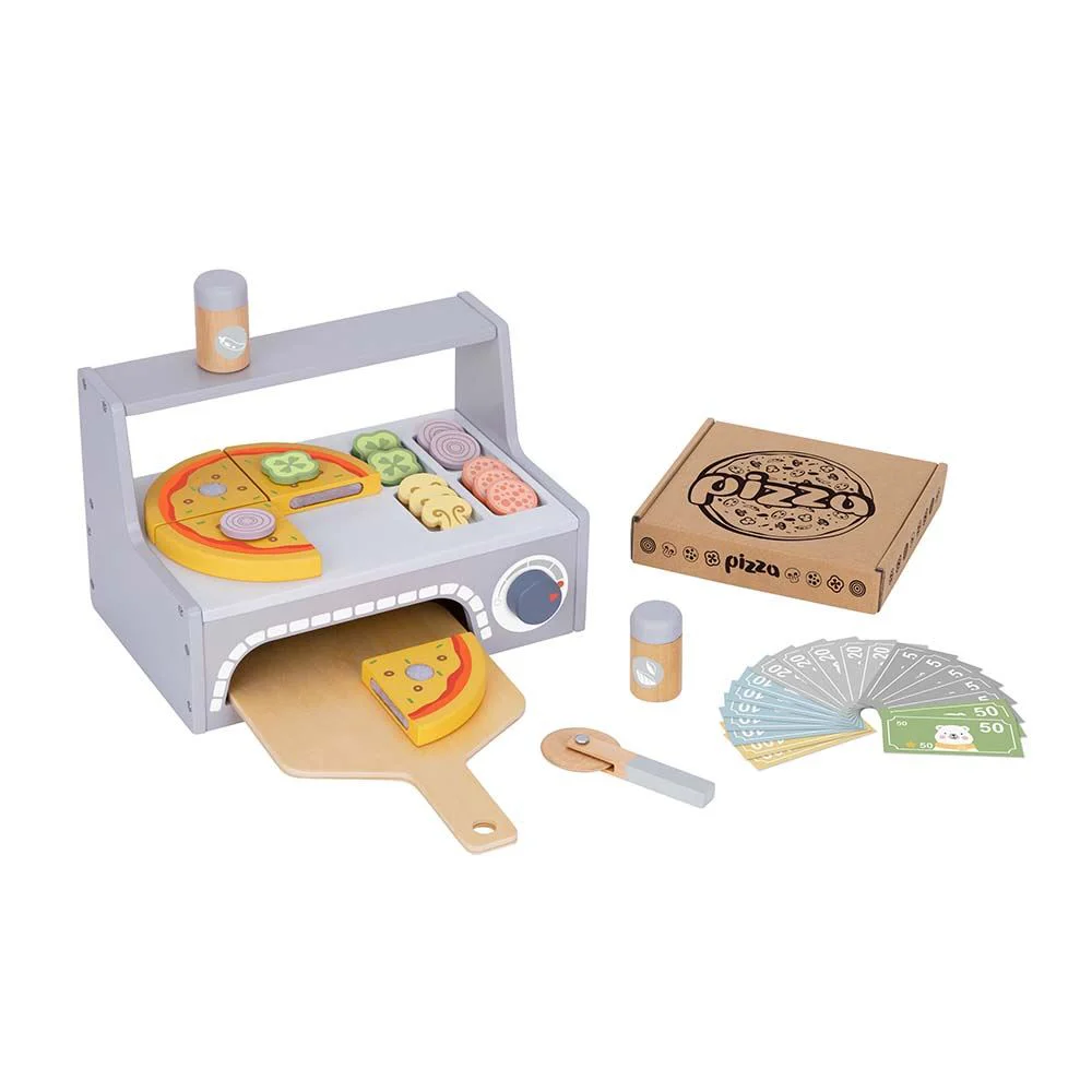 image for Деревянный игровой набор Tooky Toy Пиццамейкер foto