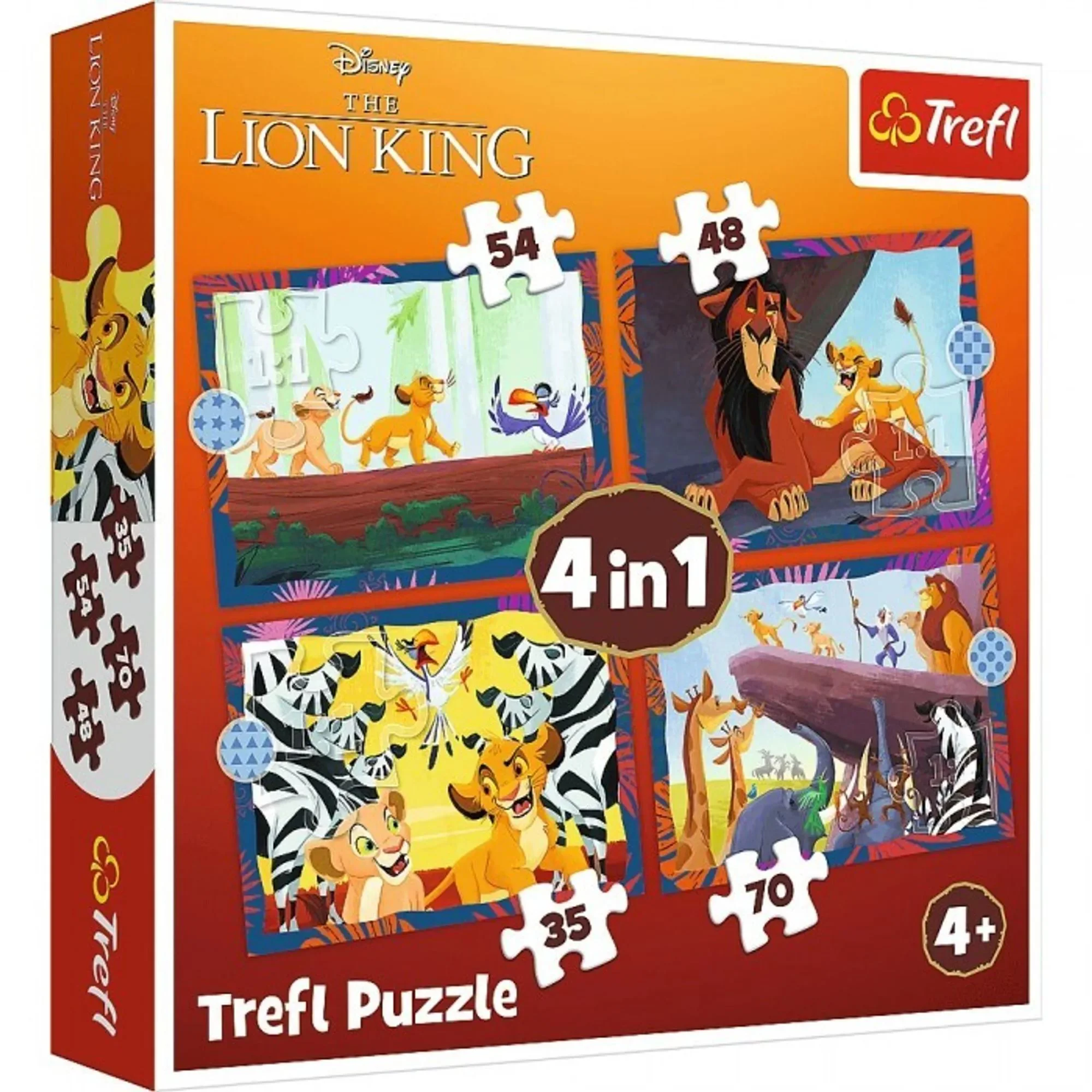 Puzzle Trefl 4 in 1 Regele Leu foto