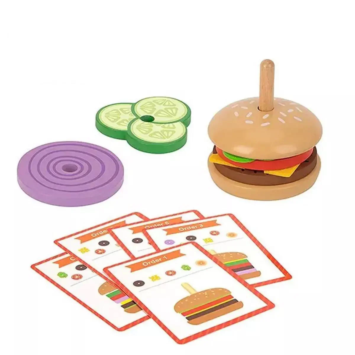 Set de joaca din lemn Tooky Toy Burger foto