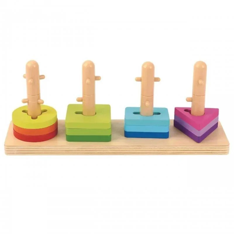 Sorter din lemn Tooky Toy Forme, 13 el. foto