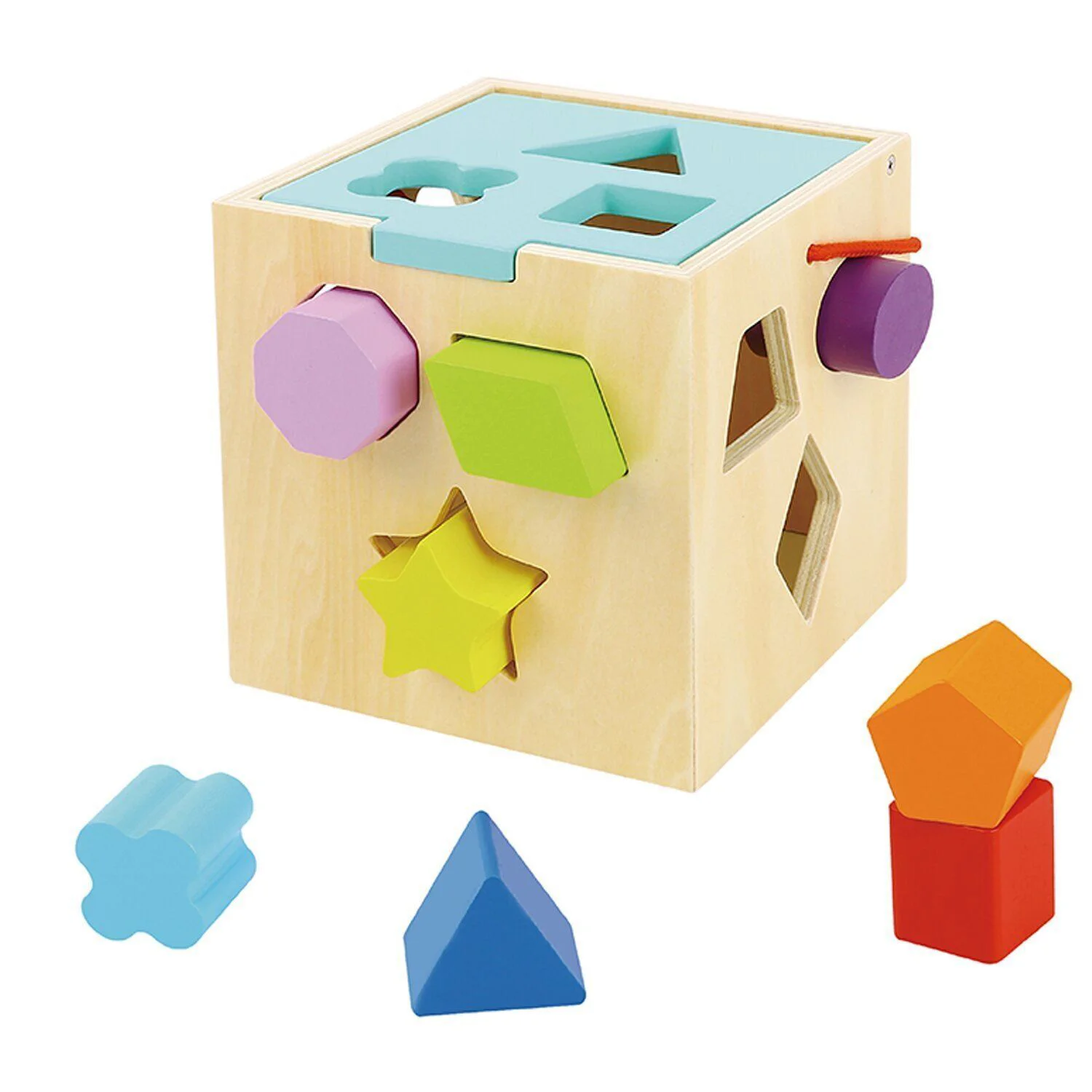 Sorter din lemn Tooky Toy Figuri, 13 el.