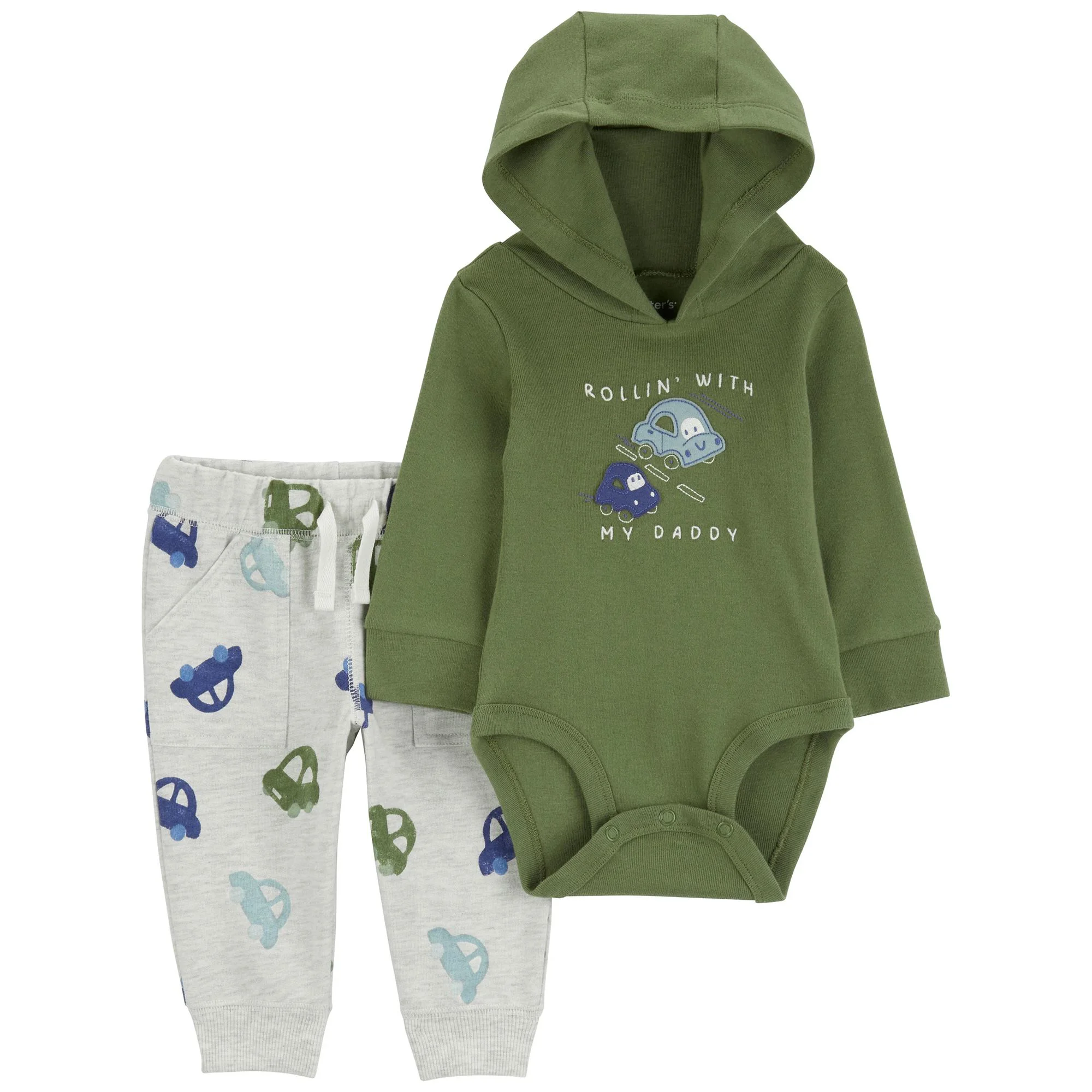 Carter's Set 2 piese Pantaloni si body cu gluga foto