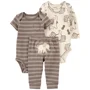 Carter's Set 3 piese Elefant - Pantaloni si 2 body foto