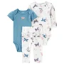Carter's Set 3 piese Fluturasi - Pantaloni si 2 body foto