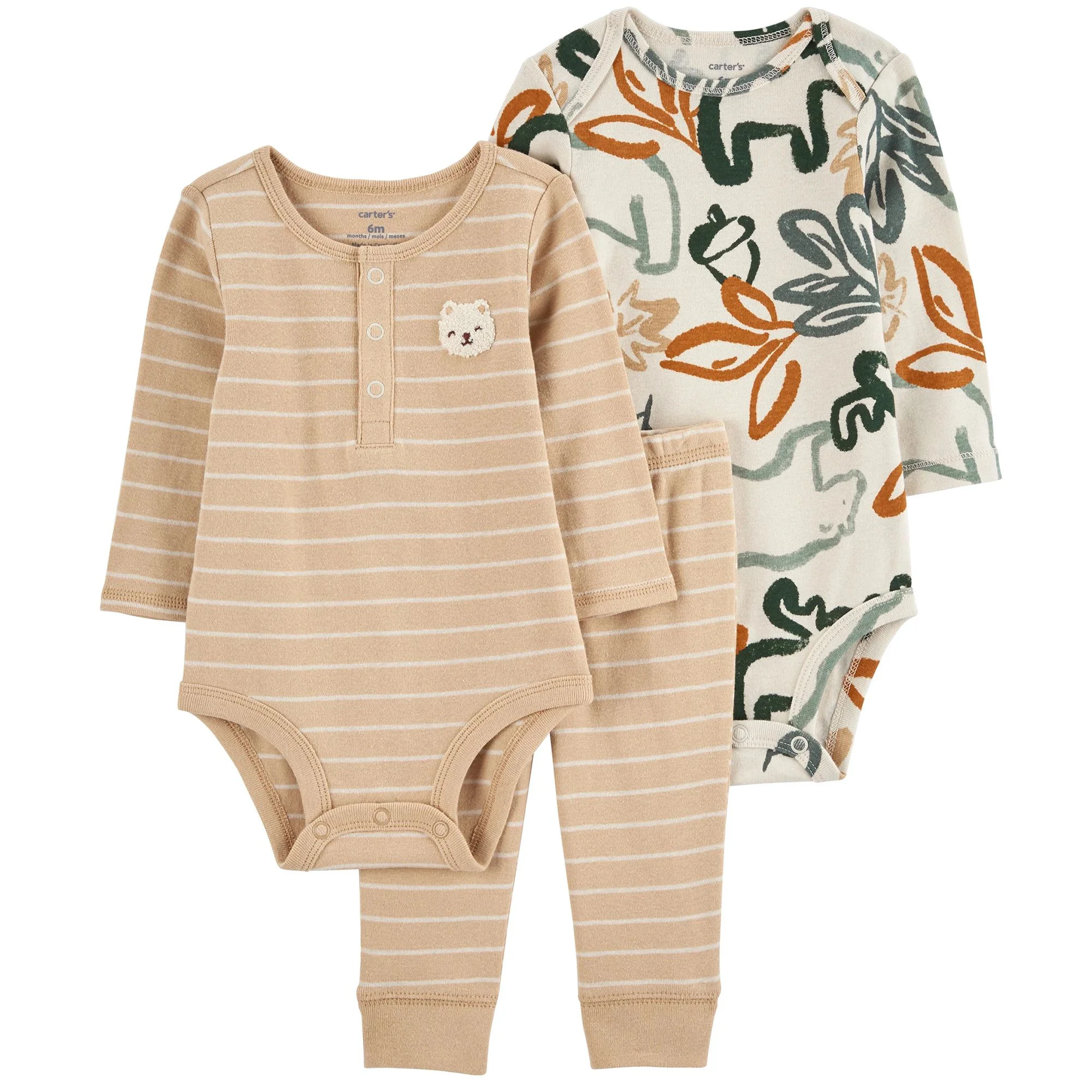 Carter's Set 3 piese - Pantaloni si 2 body foto