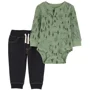Carter's Set 2 piese Pantaloni si body foto