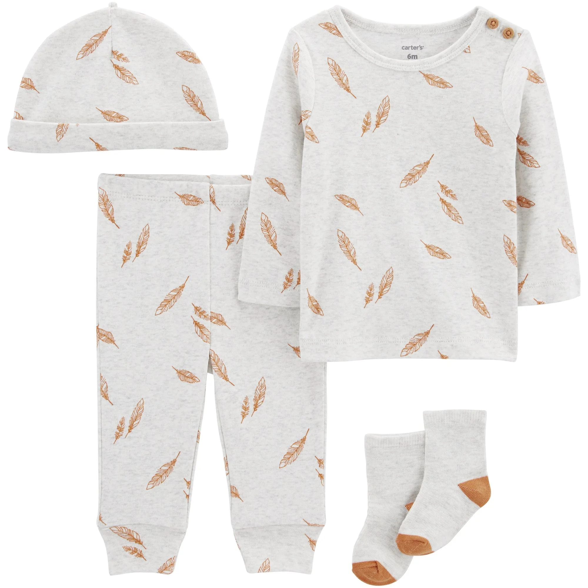 Carter's Set 4 piese bebelus Pantaloni, bluza, caciulita si sosete foto
