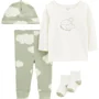 Carter's Set 4 piese bebelus Pantaloni, bluza, caciulita si sosete foto