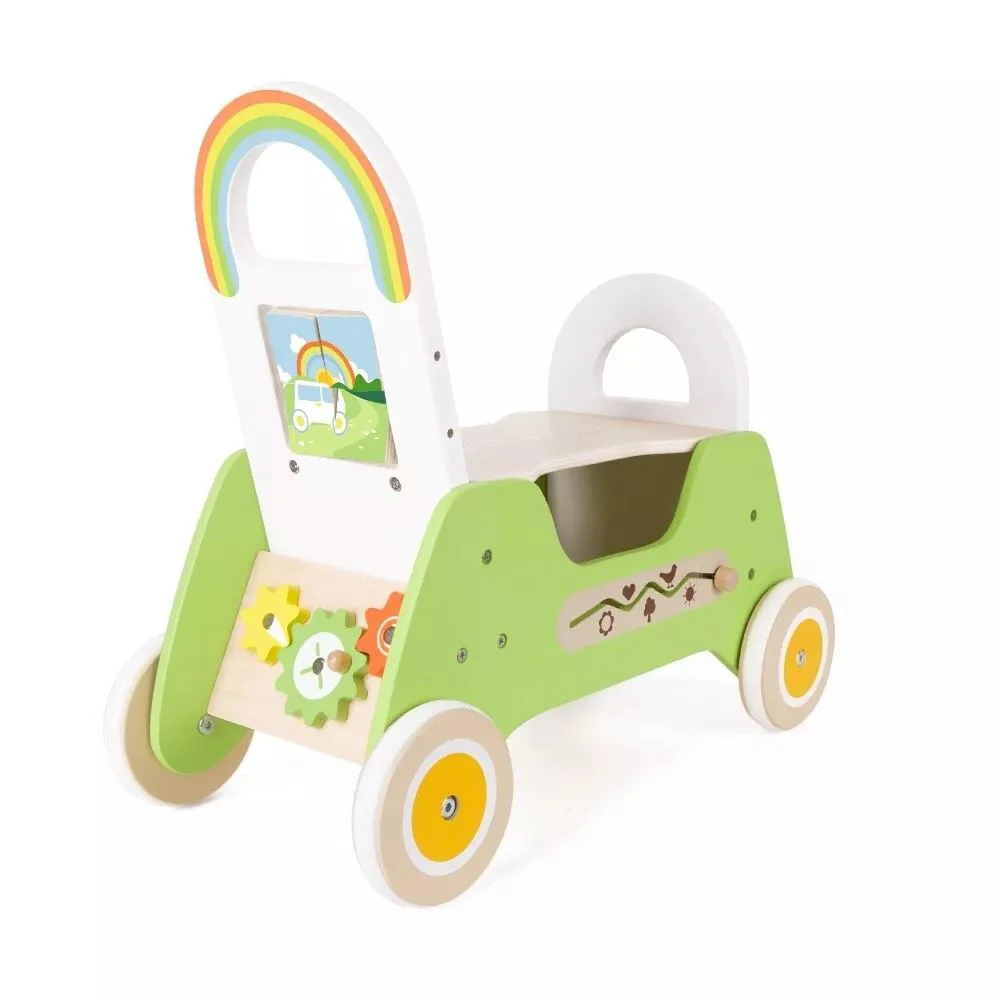Tolocar-sortator 2 in 1 Classic World din lemn