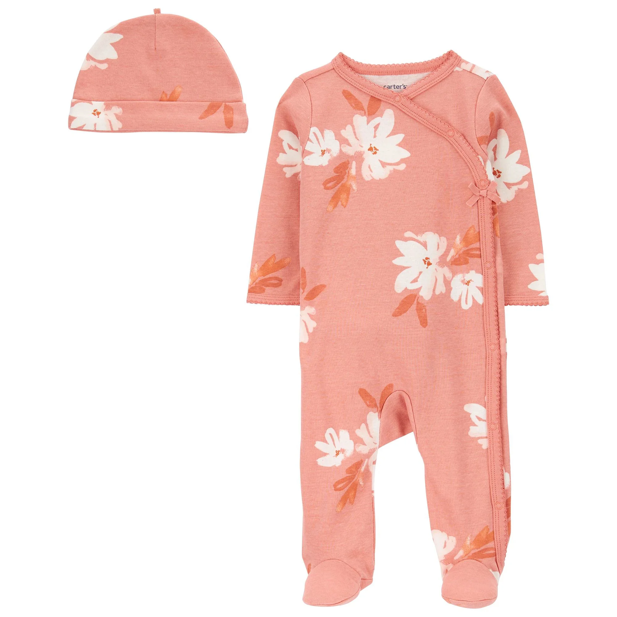 Carter's Set 2 piese Pijama si caciulita Flori foto
