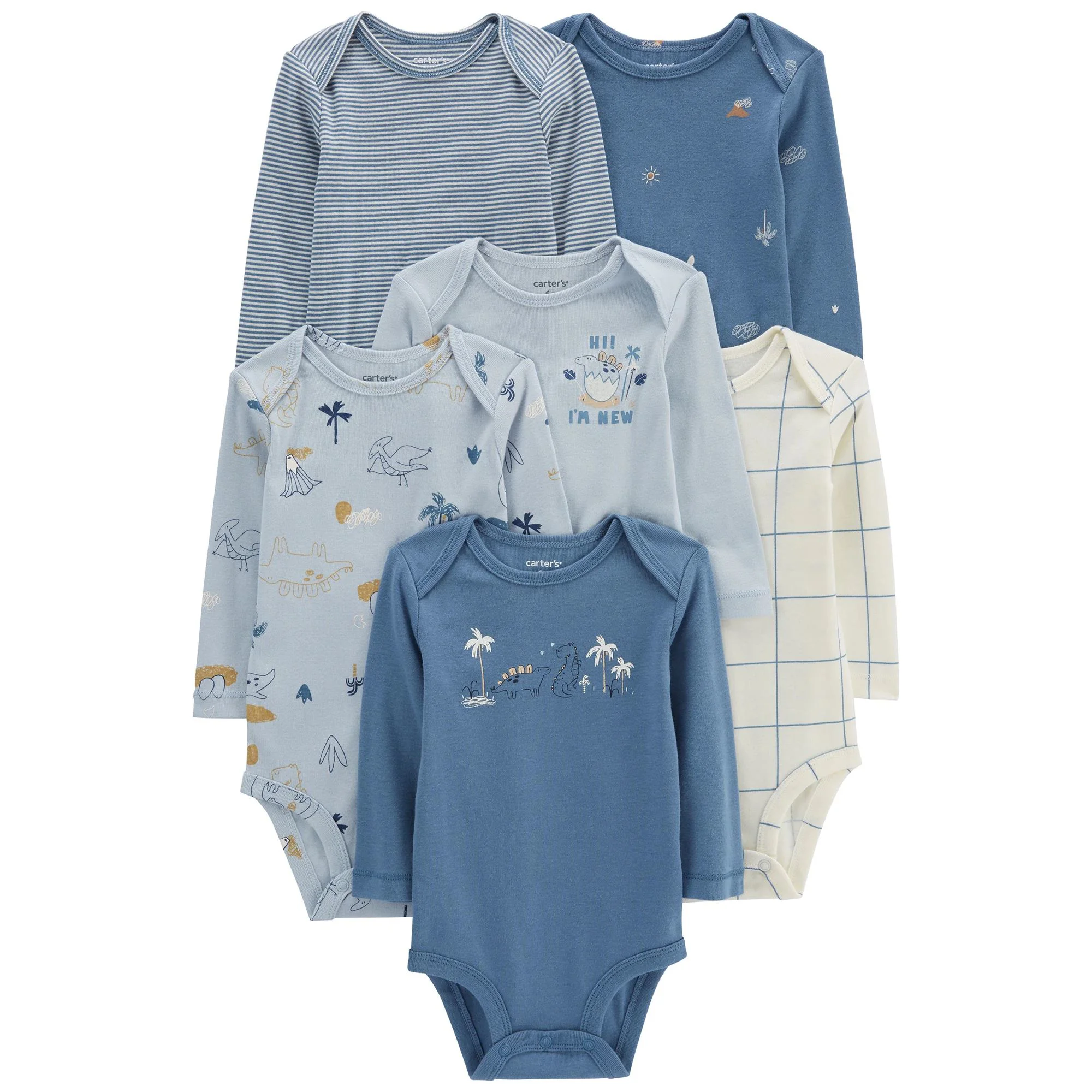Carter's Set 6 piese body albastru foto