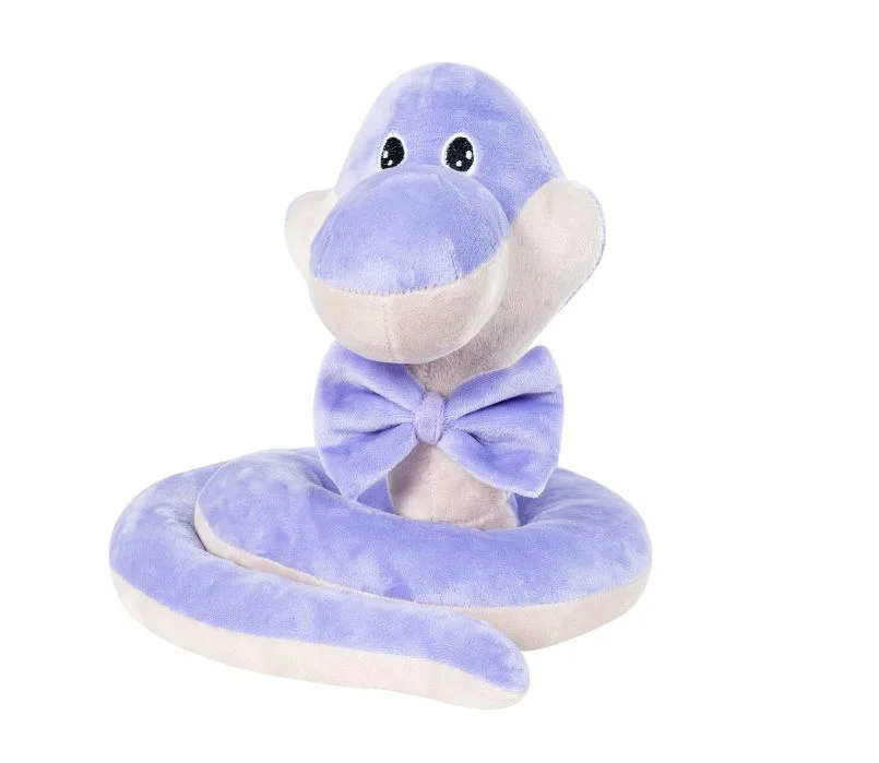 Jucarie de plus Stip Sarpe violet cu fundita, 30 cm foto