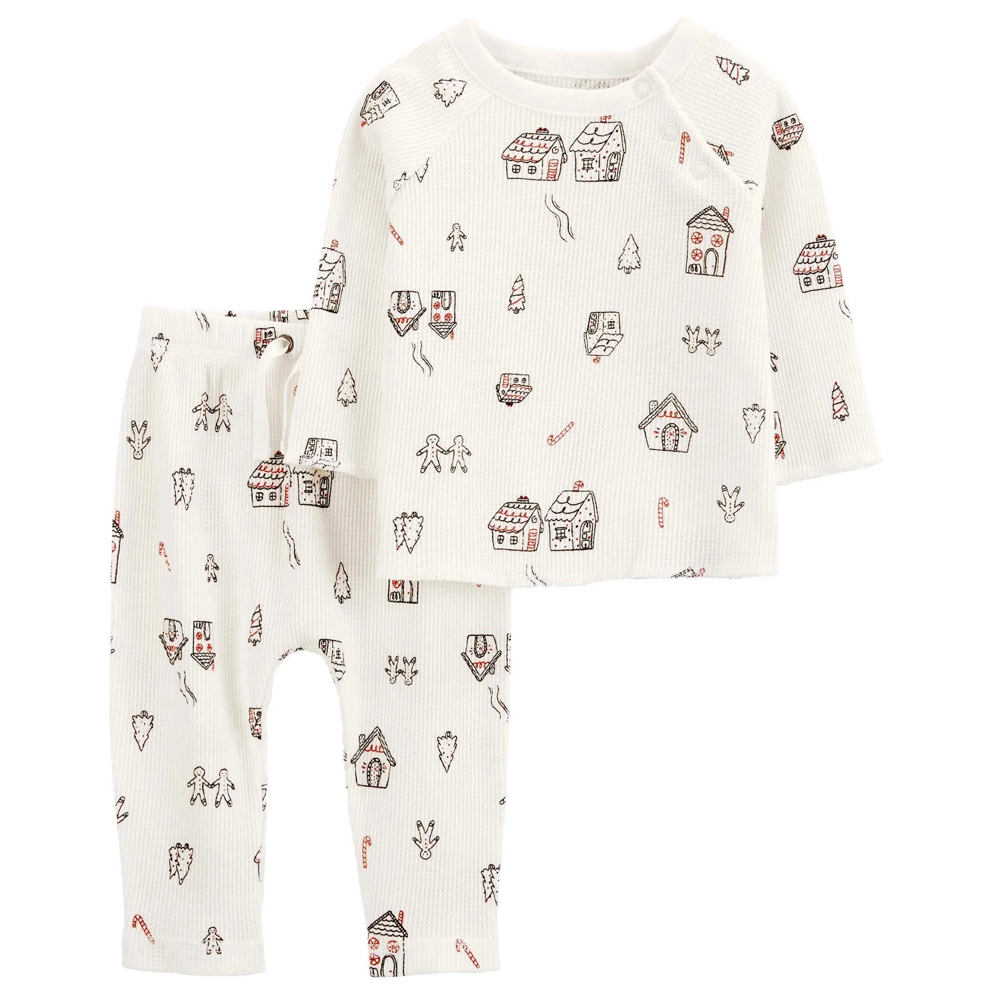 Carter's Set 2 piese Pantaloni si bluza termice Gingerbread House foto