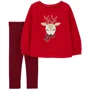 Carter's Set 2 piese Bluza din fleece si leggings Ren foto